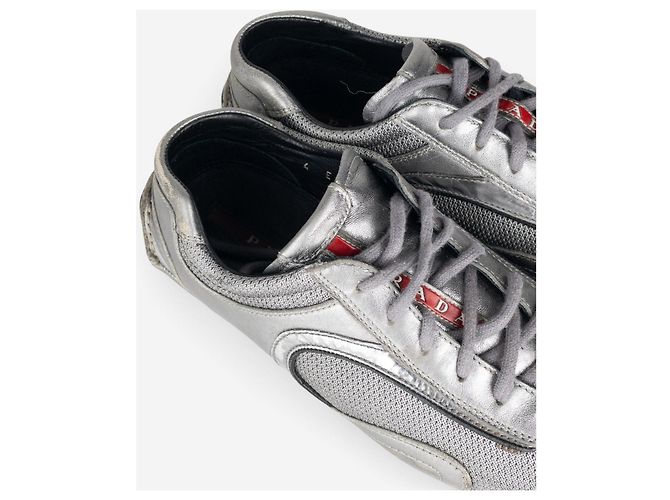 Prada 2000s Monte Carlo Driving Sneakers Silvery - view 9
