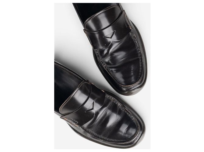 Prada AW99 Vibram Sports Penny Loafers Marrone - vista 2