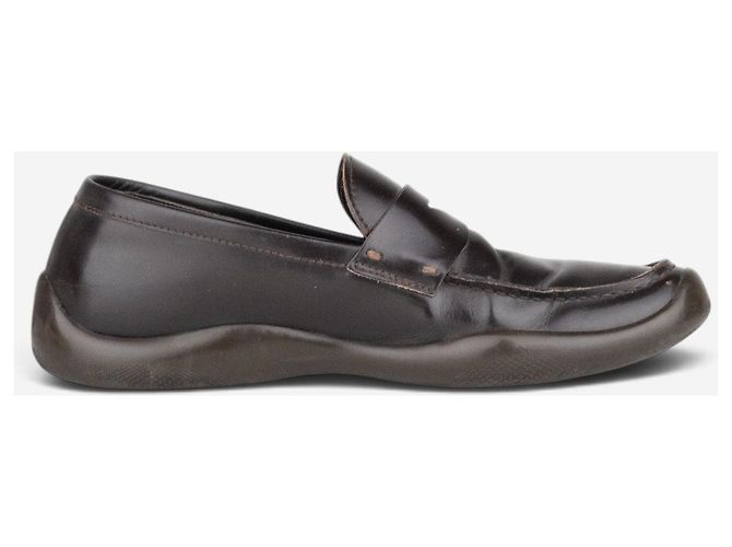 Prada AW99 Vibram Sports Penny Loafers Marrone - vista 5