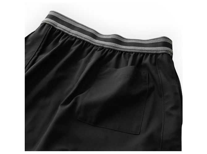 Loewe Calças Largas de Lã Pretas Preto - vista 12