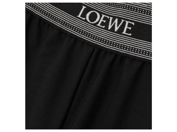 Loewe Calças Largas de Lã Pretas Preto - vista 15