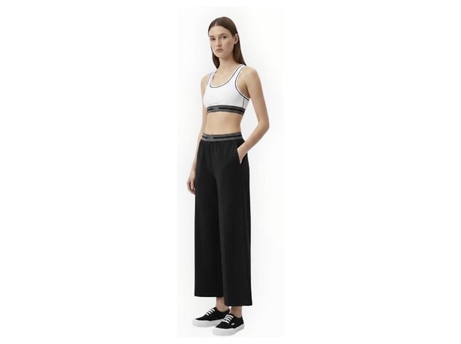 Loewe Calças Largas de Lã Pretas Preto - vista 14
