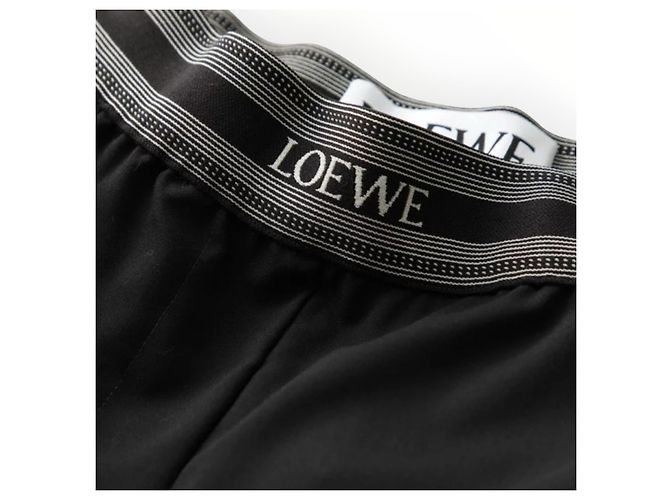 Loewe Calças Largas de Lã Pretas Preto - vista 15