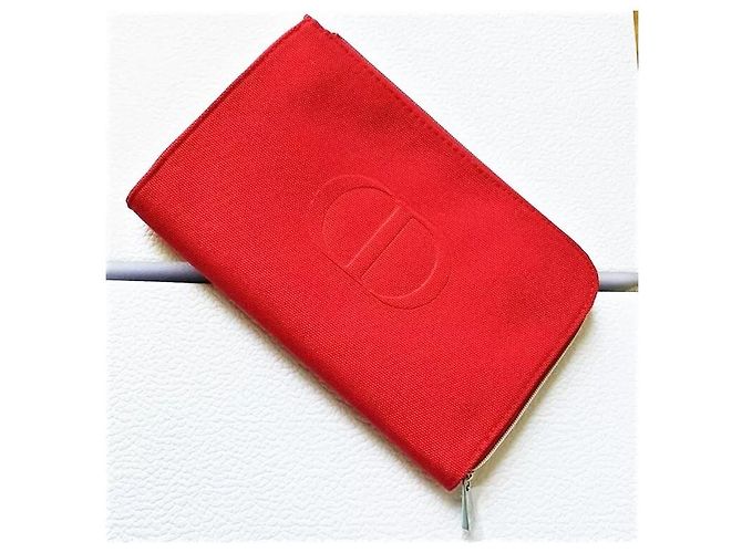 Dior Rotes Canvas Etui CD Logo - Ansicht 2
