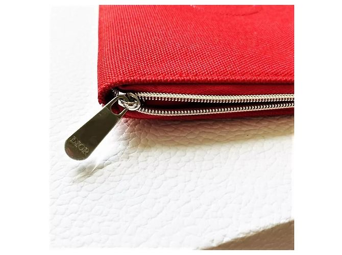 Dior Rotes Canvas Etui CD Logo - Ansicht 4