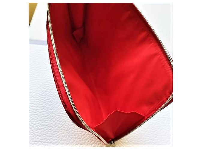 Dior Rotes Canvas Etui CD Logo - Ansicht 6