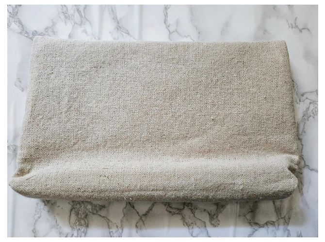 Pochette Dior in tela beige - vista 4