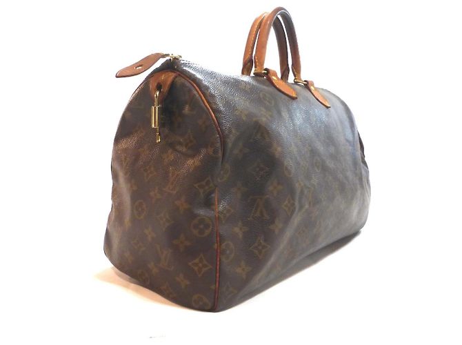 Mala Louis Vuitton Speedy 40 Monogram Marrom Monograma - vista 10