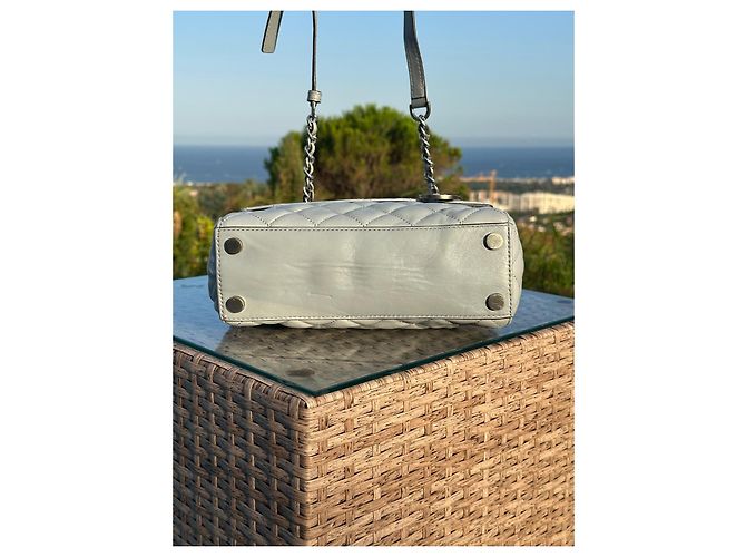 Michael Kors Borsa Trapuntata in Pelle Grigia Grigio - vista 5
