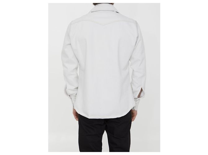 Maison Martin Margiela Baumwolldenim Hemd Weiß - Ansicht 4