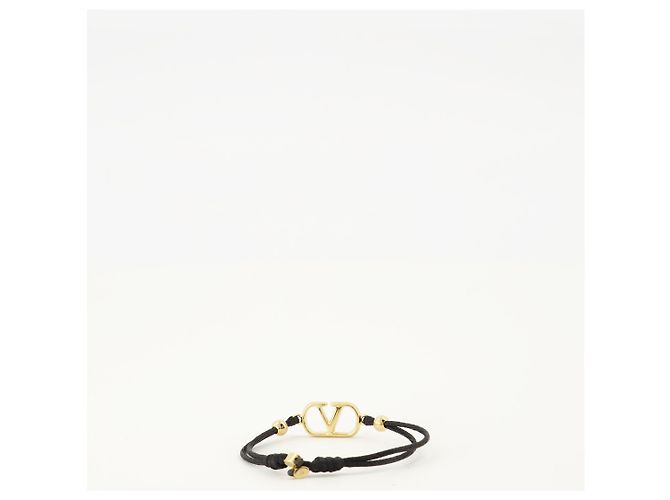 Valentino Garavani Bracciale VLogo Signature con cristalli Swarovski® Nero - vista 2