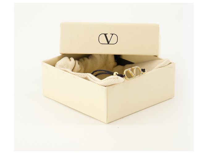 Valentino Garavani Bracciale VLogo Signature con cristalli Swarovski® Nero - vista 4