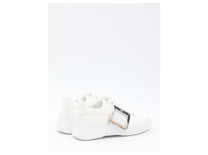 Roger Vivier Leather Viv' Skate Sneaker Weiß - Ansicht 3