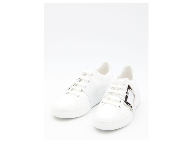Roger Vivier Leather Viv' Skate Sneaker Weiß - Ansicht 5