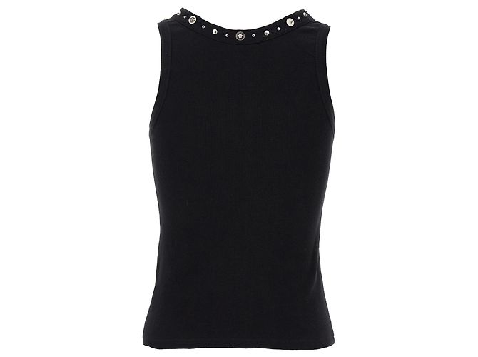 Versace Tank top emboidery studs Black - view 2
