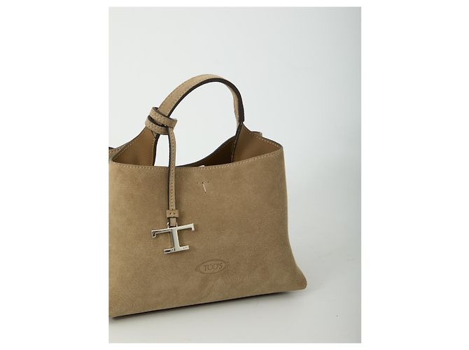 Tod's Bolso de cuero micro-gamuza Beige - vista 4