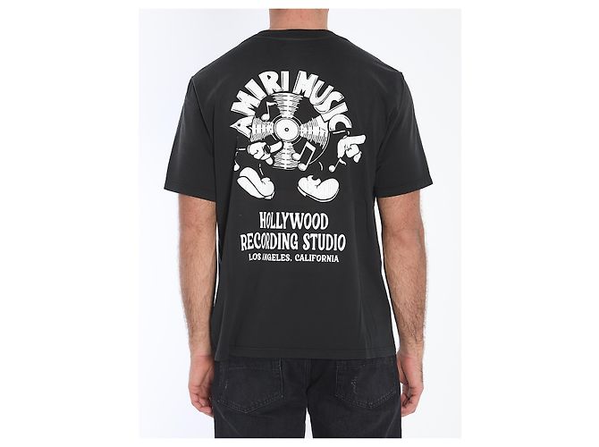 Amiri Music Record T-Shirt Schwarz - Ansicht 4