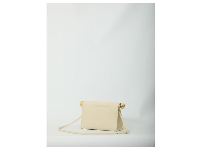 Borsa pochette Jacquemus Rond Carré in pelle bianca Bianco - vista 2