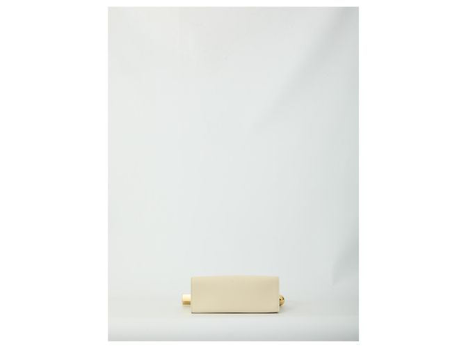 Borsa pochette Jacquemus Rond Carré in pelle bianca Bianco - vista 3