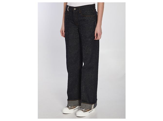 Burberry Indigo Denim Jeans mit geradem Bein Blau - Ansicht 2