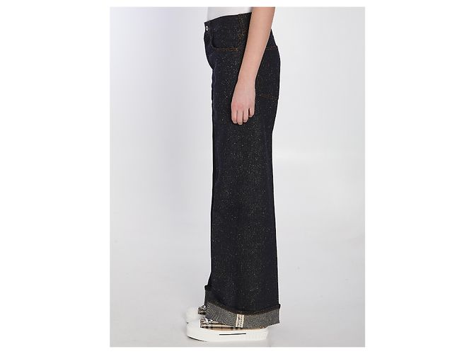 Burberry Indigo Denim Jeans mit geradem Bein Blau - Ansicht 3