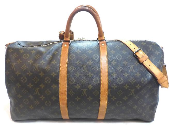 Louis Vuitton Keepall 55 Bandoulière Monogram Reisetasche Braun Monogramm - Ansicht 10