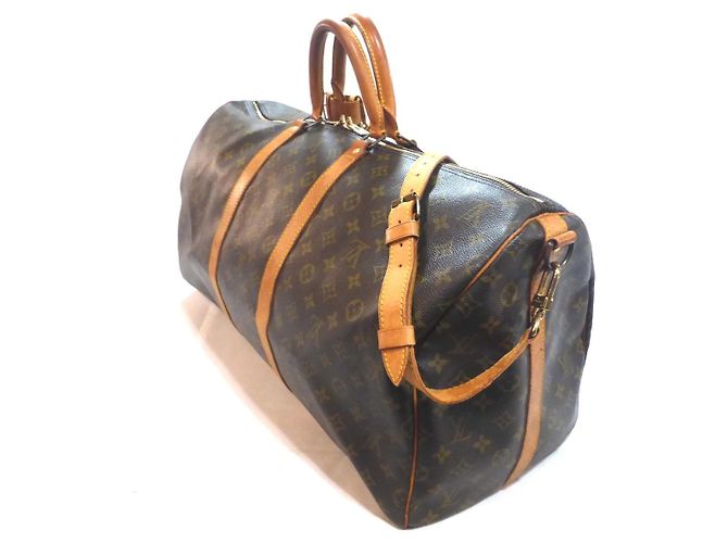 Louis Vuitton Keepall 55 Bandoulière Monogram Reisetasche Braun Monogramm - Ansicht 11