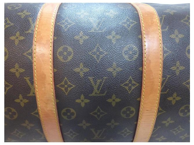 Louis Vuitton Keepall 55 Bandoulière Monogram Reisetasche Braun Monogramm - Ansicht 13