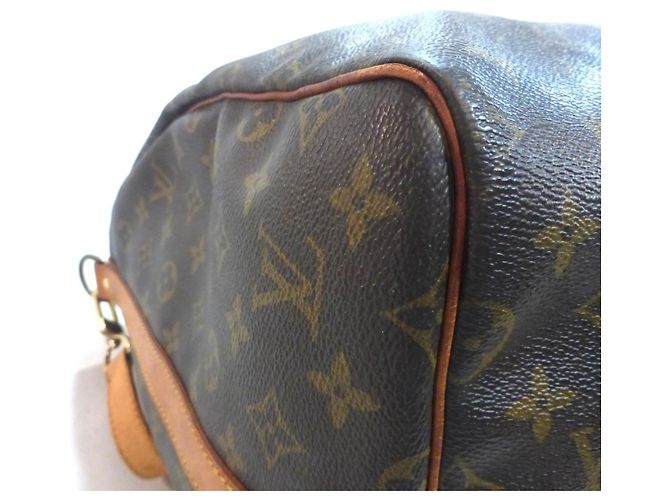 Louis Vuitton Keepall 55 Bandoulière Monogram Reisetasche Braun Monogramm - Ansicht 14