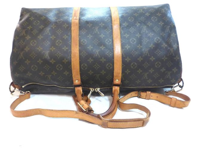 Louis Vuitton Keepall 55 Bandoulière Monogram Reisetasche Braun Monogramm - Ansicht 15