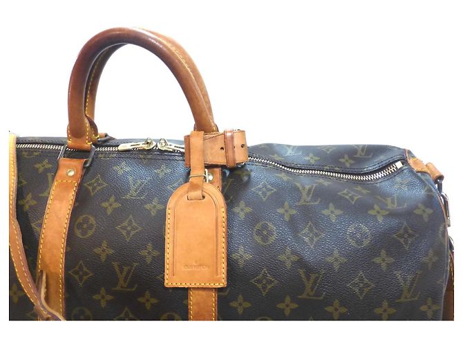 Louis Vuitton Keepall 55 Bandoulière Monogram Reisetasche Braun Monogramm - Ansicht 3