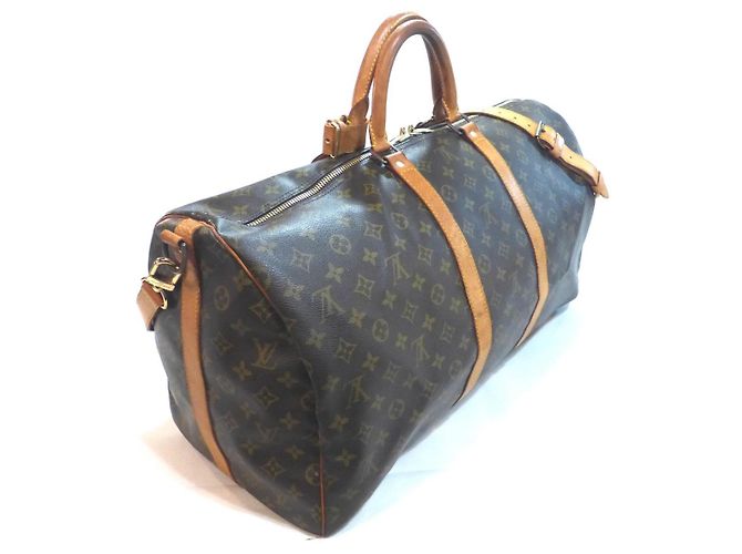 Louis Vuitton Keepall 55 Bandoulière Monogram Reisetasche Braun Monogramm - Ansicht 8