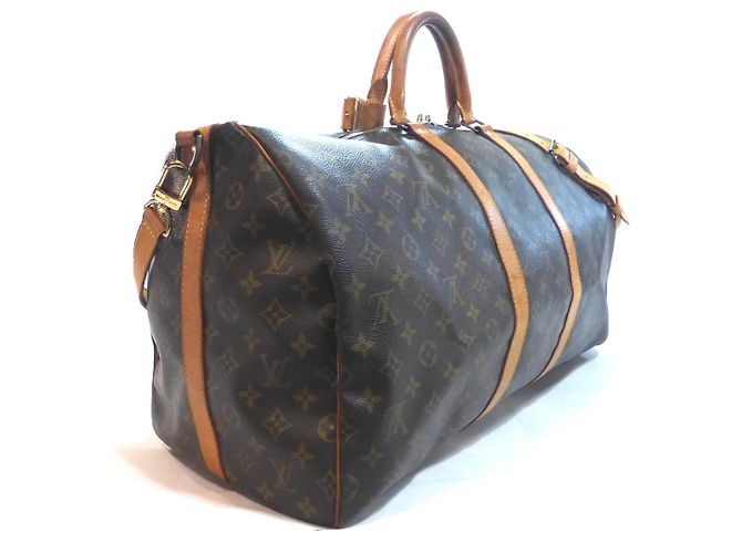 Louis Vuitton Keepall 55 Bandoulière Monogram Reisetasche Braun Monogramm - Ansicht 9
