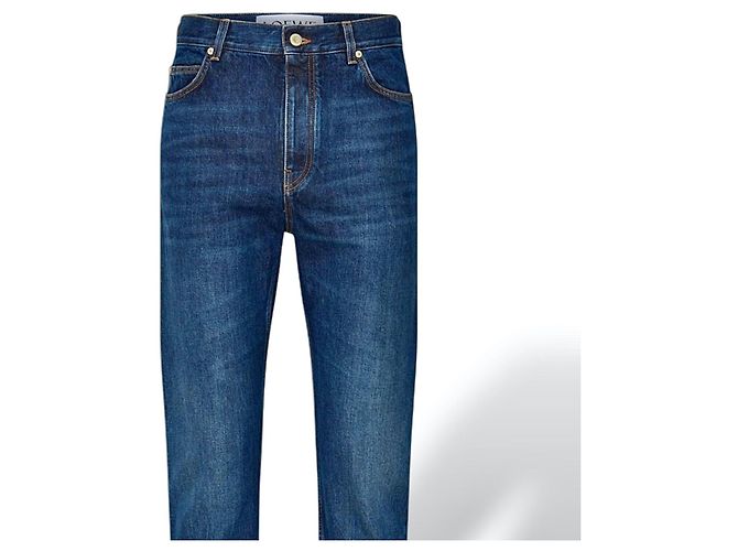 Jeans Loewe Fisherman in denim blu con risvolto - vista 18