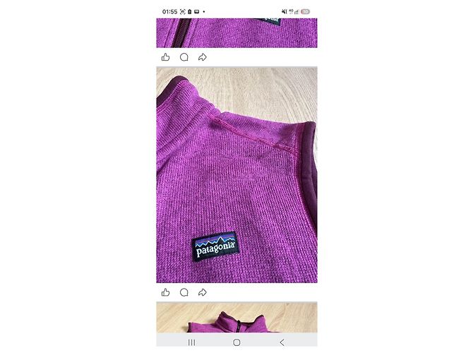 Autre Marque Gilet in pile Patagonia viola Porpora - vista 3