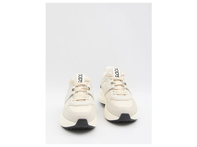 Tod's Sneaker aus Leder und Stoff Weiß - Ansicht 5