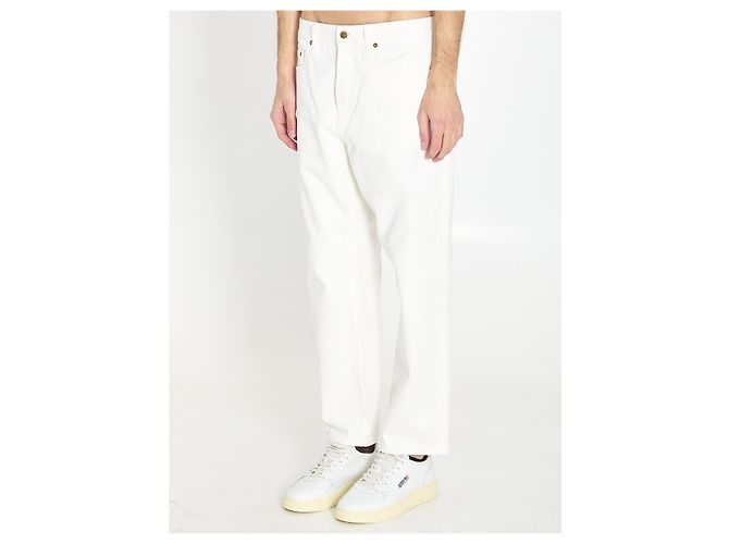 Golden Goose Jeans aus weißem Bull Denim mit weitem Bein - Ansicht 2