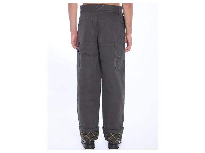 Burberry Carpenter Hose Schwarz Baumwolle - Ansicht 4
