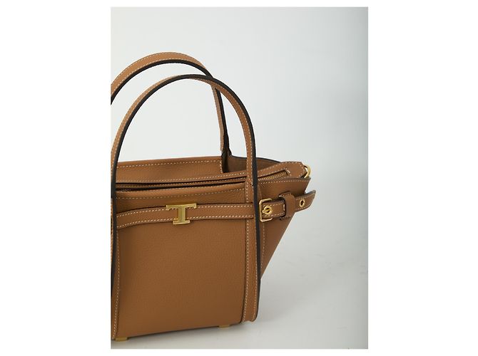 Tod's Mini bolso de compras de cuero Castaño - vista 4