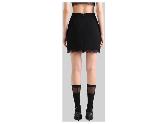 Dolce & Gabbana Mini saia em double crêpe de lã Preto - vista 3