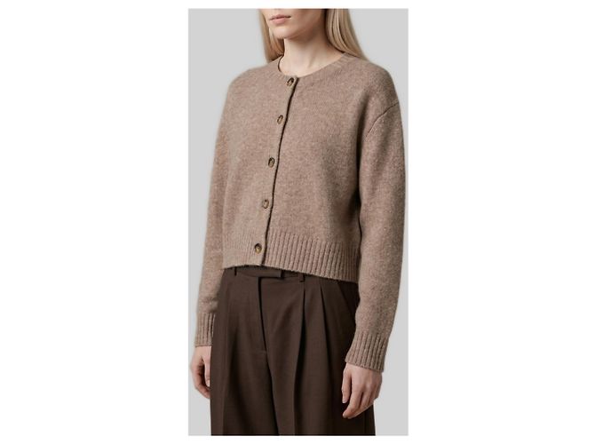 Loulou de Saison Ashes Remus Cardigan beige Wolle und Yak - Ansicht 2