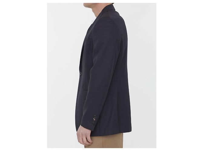 Tonello Single-breasted wool jacket Blue - view 3