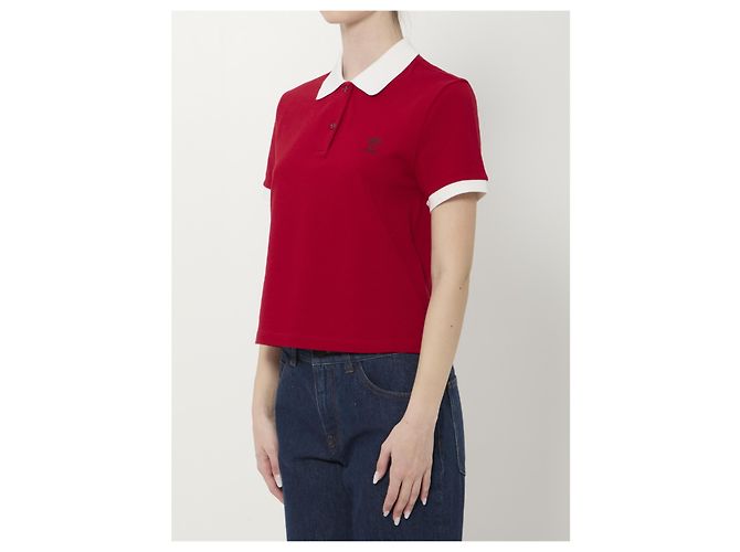 Versace Polo-Shirt aus Baumwoll-Piqué Rot - Ansicht 2