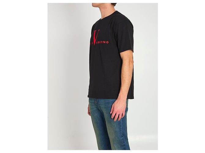 Valentino Garavani Camiseta de punto de algodón Negro - vista 2