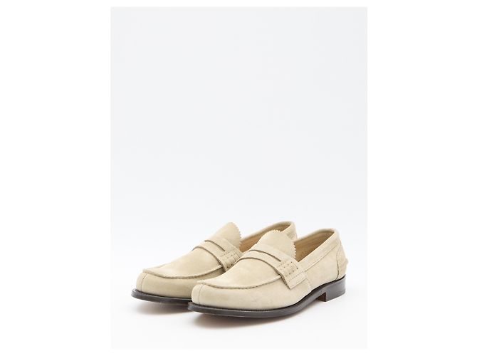 Mocassini Church's Pembrey in camoscio beige - vista 2