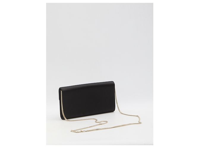 Pochette Envelope Roger Vivier Nera in Raso Nero - vista 2
