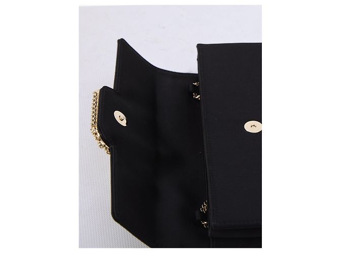 Pochette Envelope Roger Vivier Nera in Raso Nero - vista 4