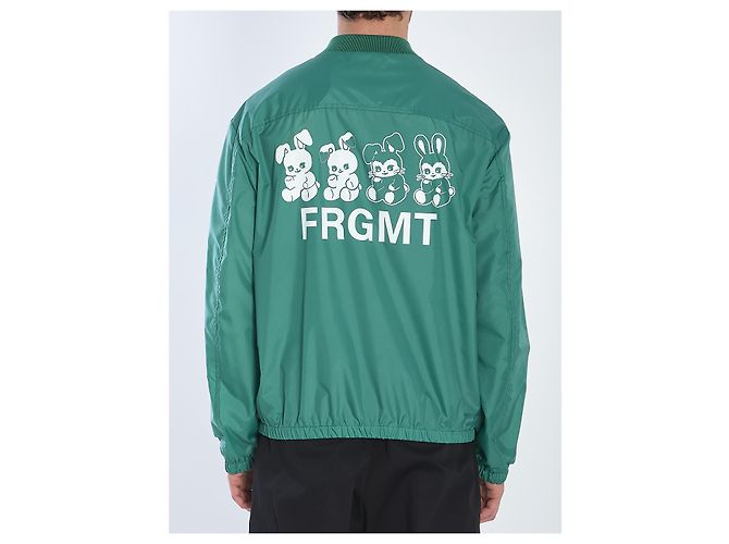 Giacca bomber Ostria Moncler x FRGMNT verde - vista 4