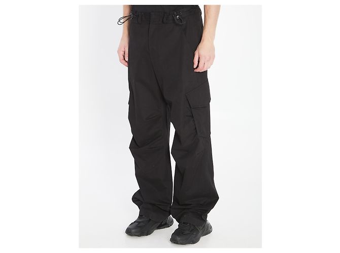 Dolce & Gabbana Black Cotton Cargo Pants Wide Leg - view 2