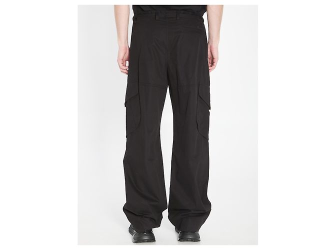 Dolce & Gabbana Black Cotton Cargo Pants Wide Leg - view 4